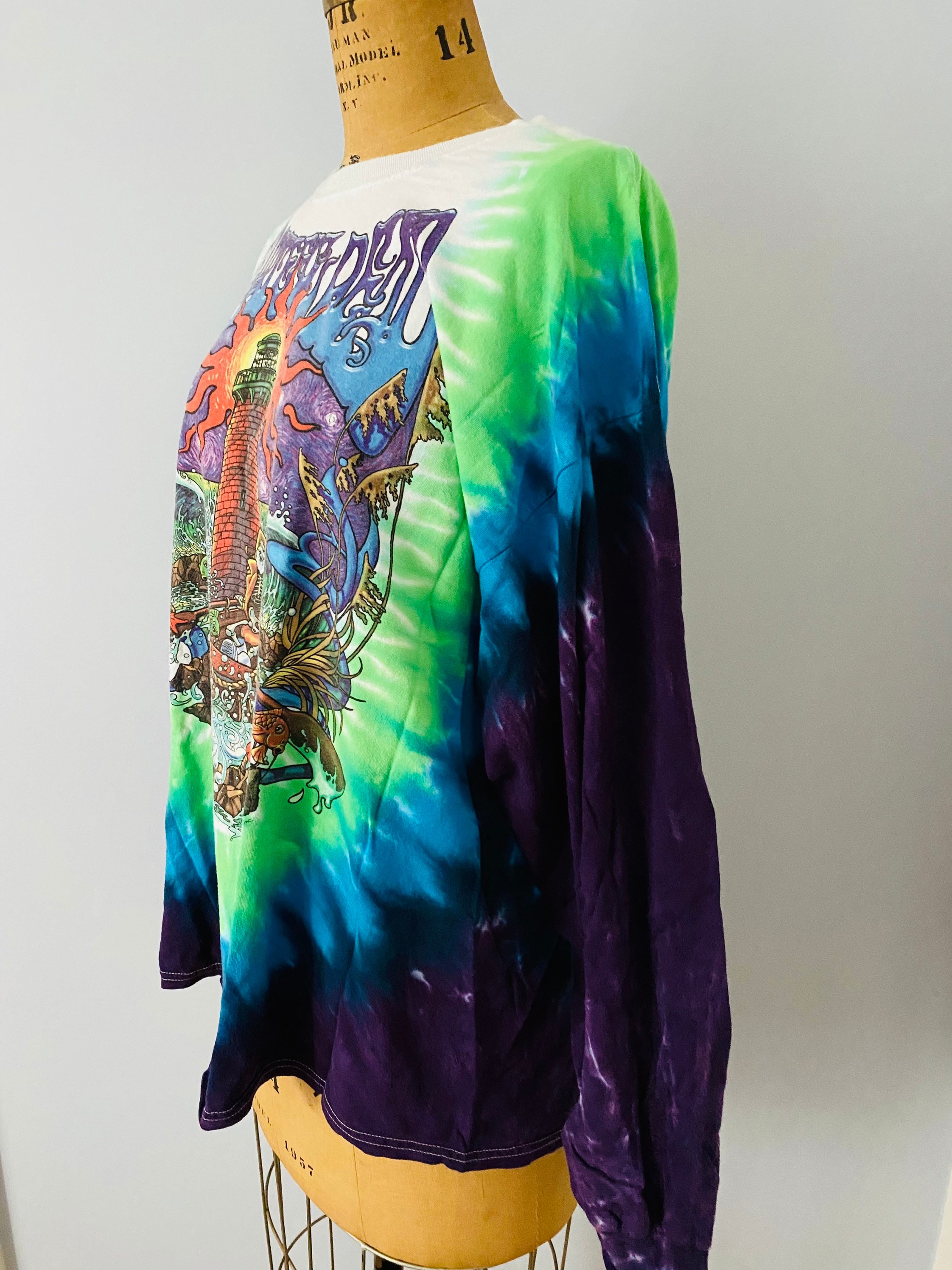 Vintage Grateful Dead Long Sleeve Shirt Tie Dye Shirt, 2000