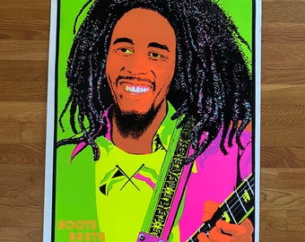 ブラックライトポスター【BOB MARLEY】1993年ヴィンテージ Bob Marley The Positive Day Vintage 1993 Black Light Poster