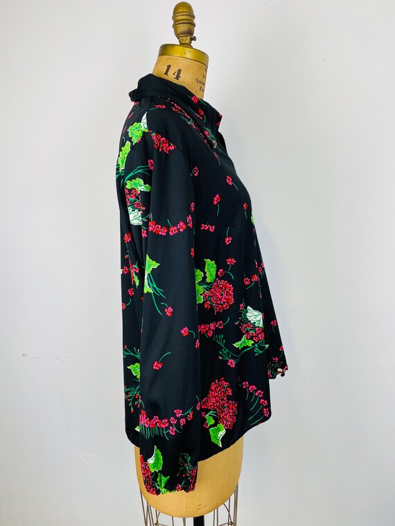 Vintage Carol Henry Plus Size Women's Floral Blou… - image 2