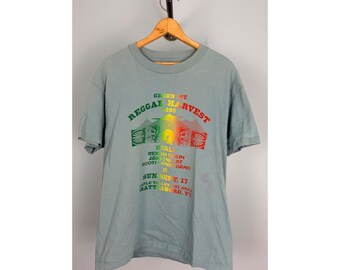 Vintage 1995 Green Mountain Reggae Harvest T Shirt Size L Made in USA