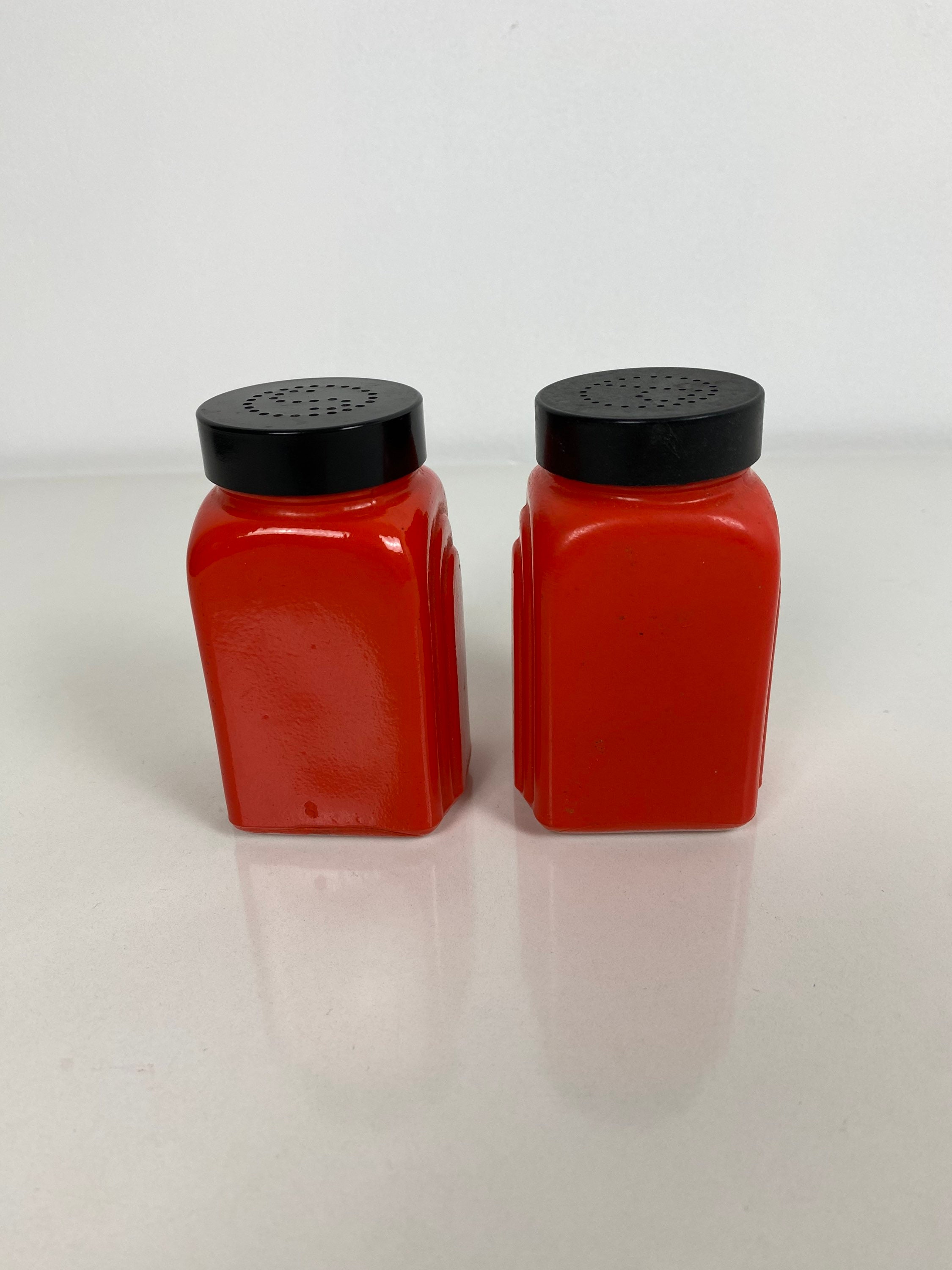 Vintage Mckee Roman Arch Salt and Pepper Shakers With Bakelite