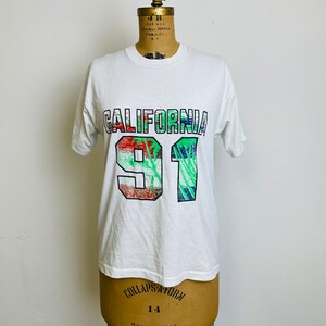Vintage 1991 California T-shirt, Screen Stars Best, L, California Tropical T-shirt, California 91, 90s Tee image 5