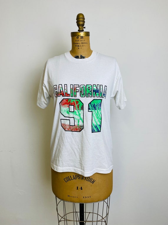 Vintage 1991 California T-shirt, Screen Stars Bes… - image 5