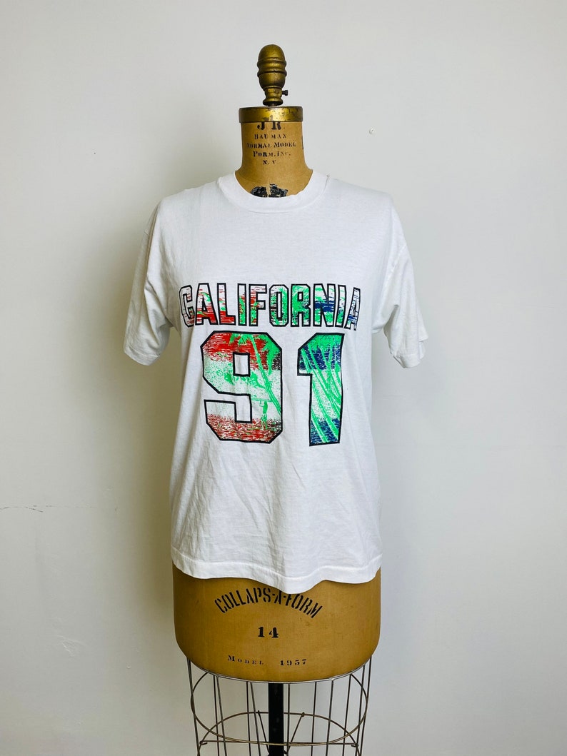 Vintage 1991 California T-shirt, Screen Stars Best, L, California Tropical T-shirt, California 91, 90s Tee image 5
