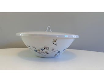 Vintage Rosenthal 1960er Jahre Überdachte Servier Schüssel Mid Century Modern Stilisierte Blumen