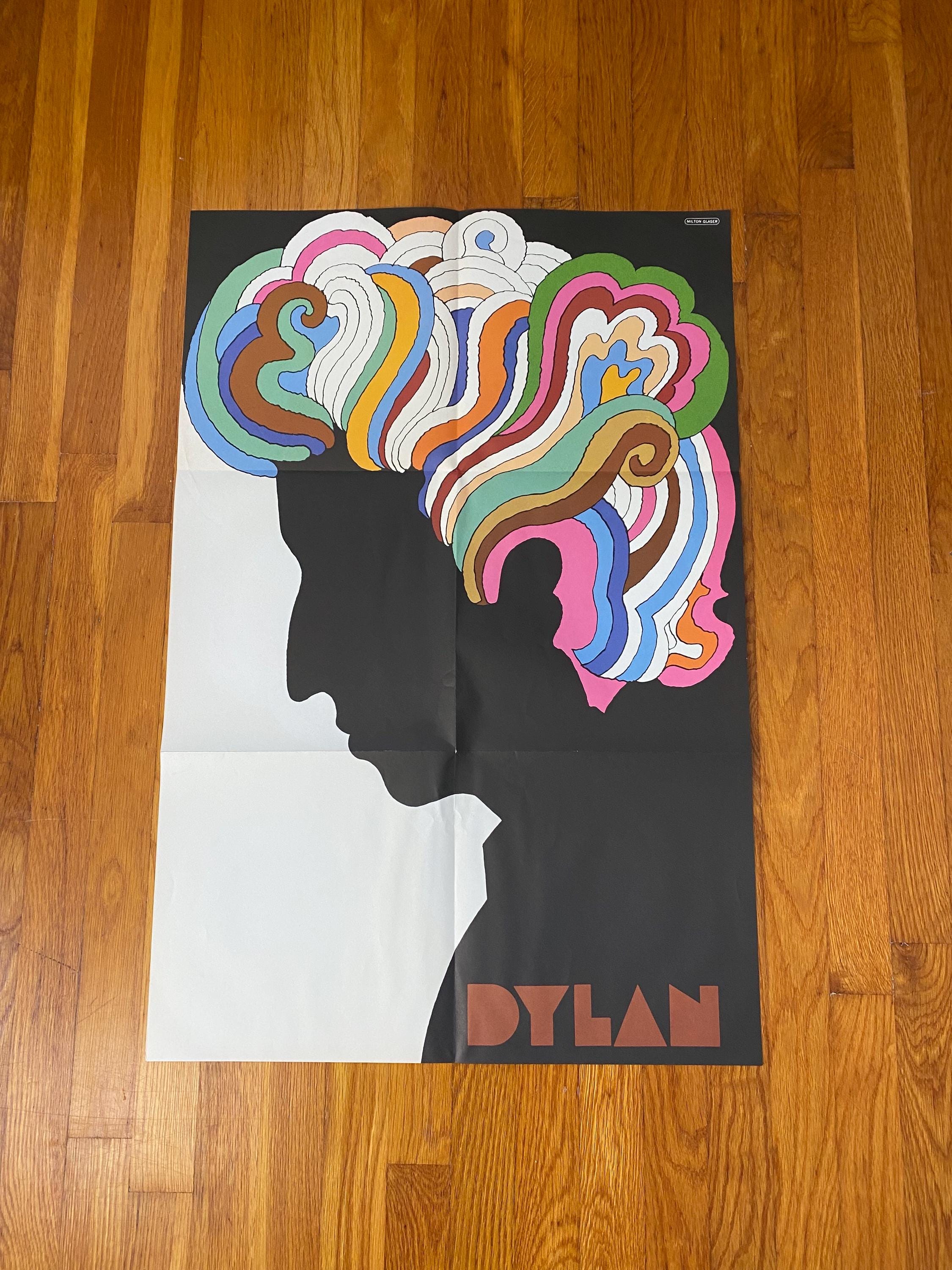Vintage Bob Dylan Silhouette Poster by Milton Glaser, 1967
