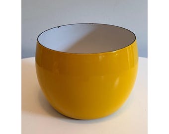 Vintage Dansk Kobenstyle amarillo esmalte mezcla tazón Jens Quistgaard IHQ Francia