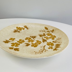 Vintage Royal Ironstone Sweet & Low Pattern Serving Platter, Royal China Serving Plate, Mid Century Dinnerware, Round Gold Floral Plate