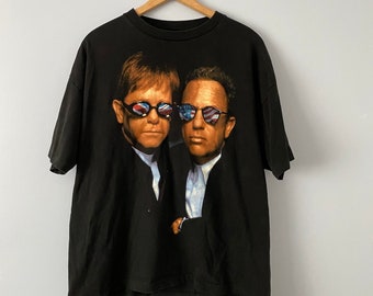 Vintage Elton John and Billy Joel Summer of '94 Concert Tour T-shirt, Size XL, Double Sided, 90s Band Tee, Original 90s Concert Tee