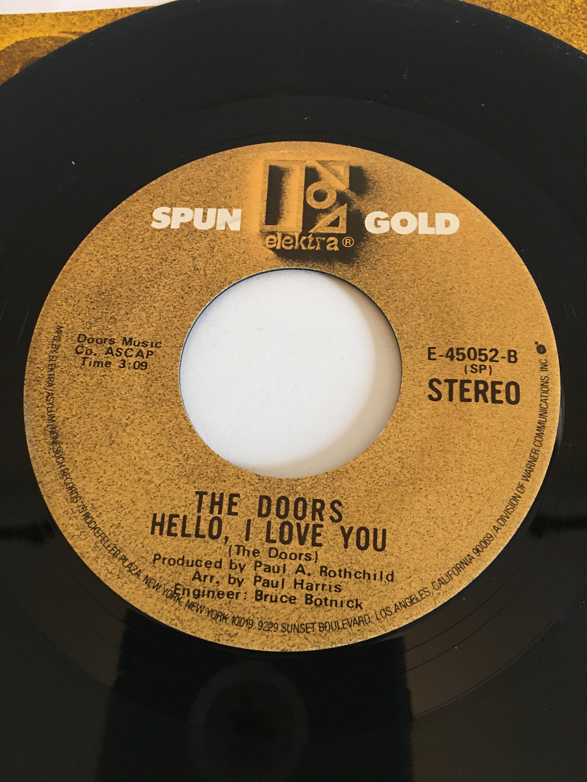 The Doors Hello I Love You 45 RPM Touch Me Vinyl 45 Rpm Etsy
