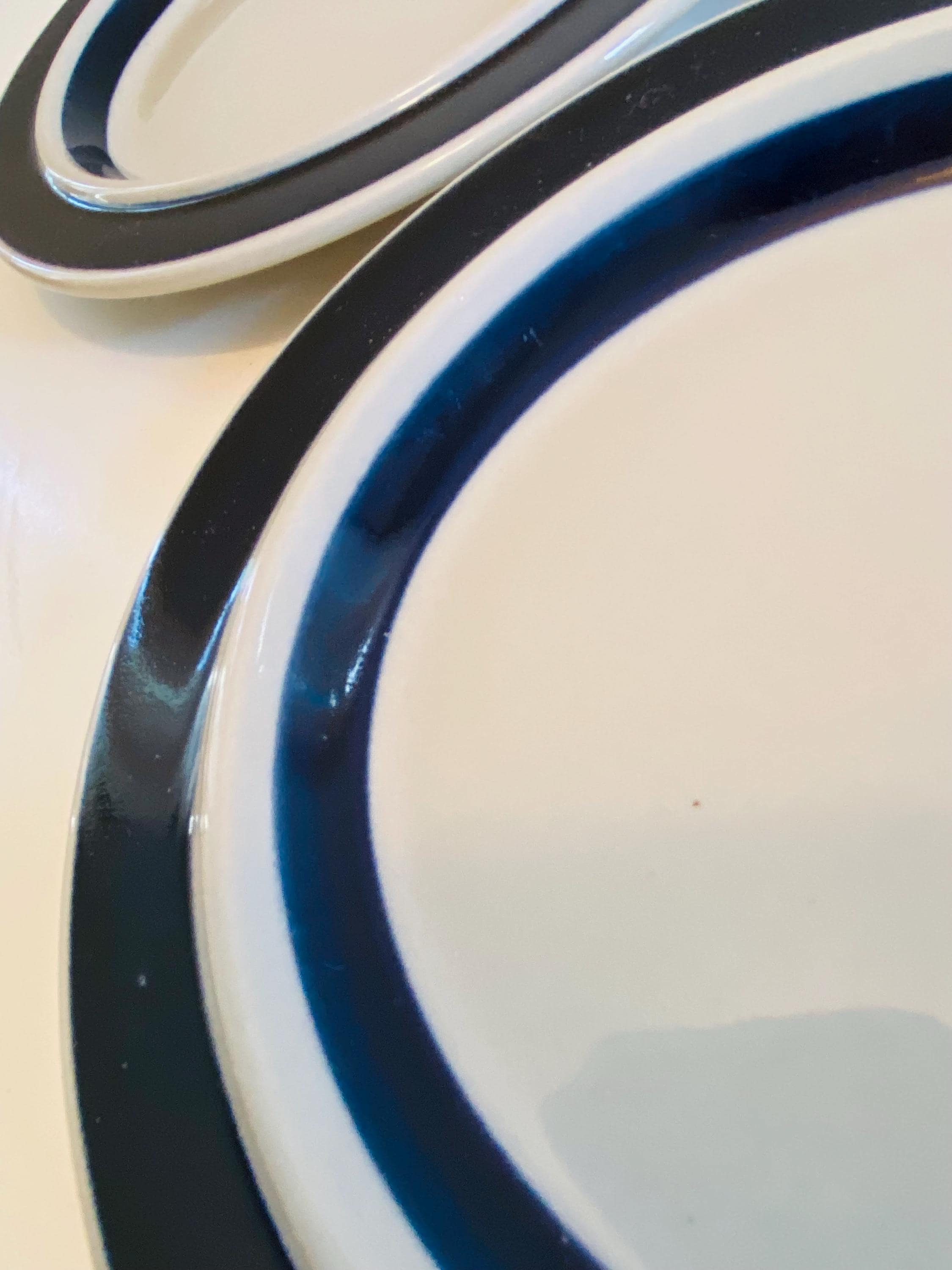 Arabia Finland Anemone Salad Plates, Set of Four, Cobalt Arabia Finland Anemone Salad Plates, Set of Four, Cobalt