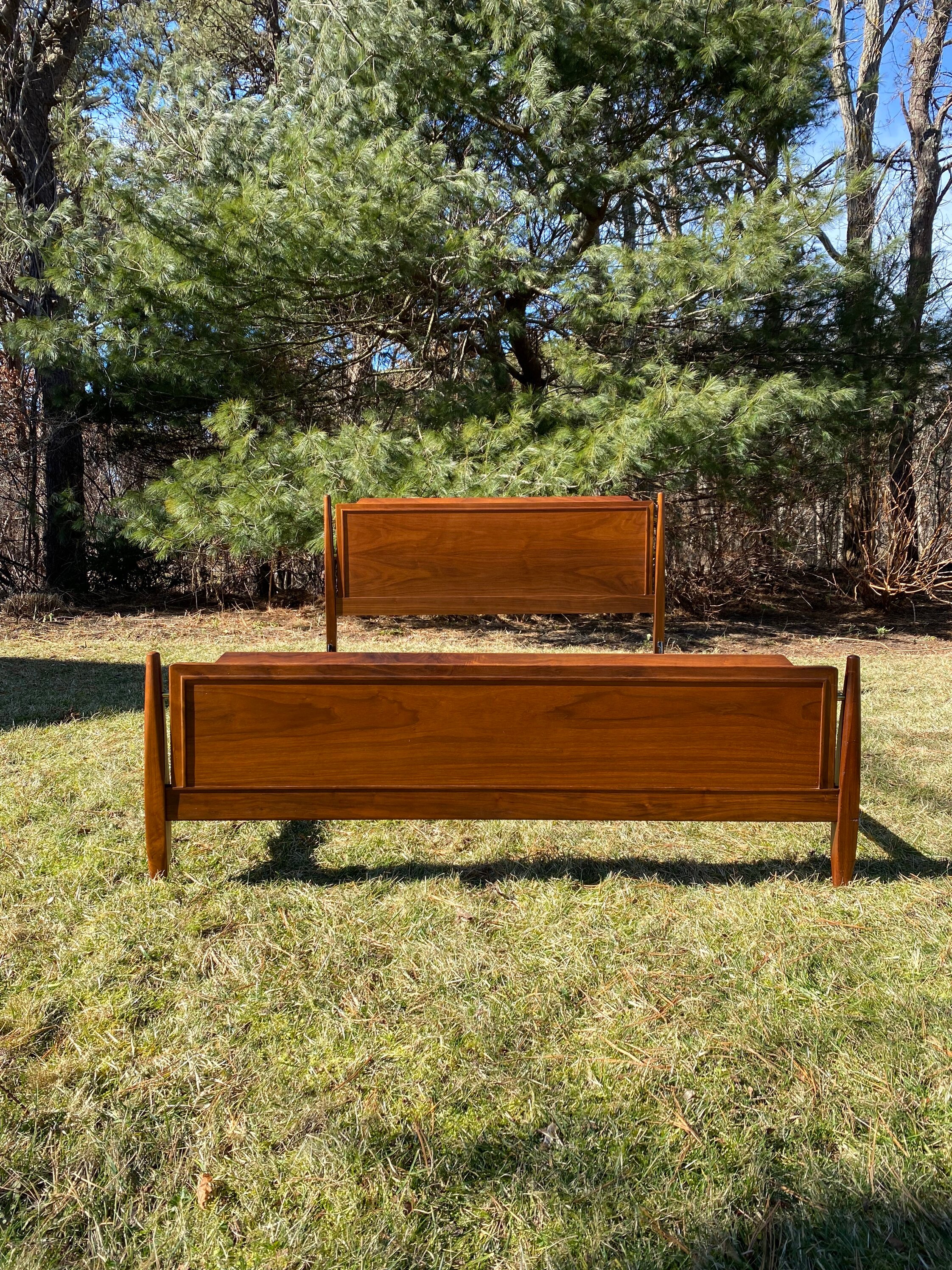 Mid century modern cheap full size headboard