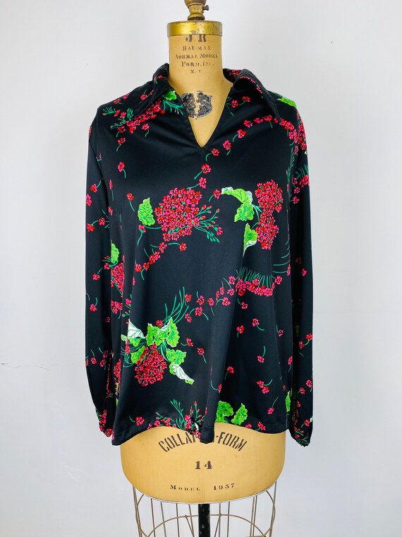 Vintage Carol Henry Plus Size Women's Floral Blou… - image 8