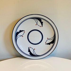 Dansk Flora Bayberry Blue Serving Platter, Red Berries Serving Bowl, Nils Refsgaard Design, Danish Modern, Dansk Designs, Made in Japan