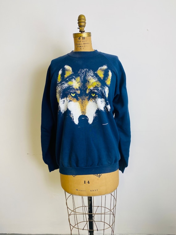 Vintage Wildside LA Wolf Sweatshirt, 1990s Sweatsh