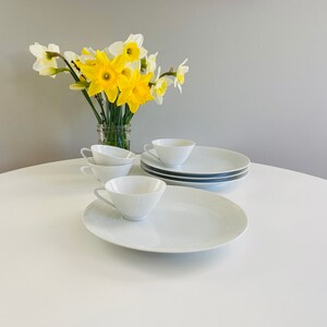 Vintage Lorenz Hutschenreuther Snack Plate and Cup Set, Apart