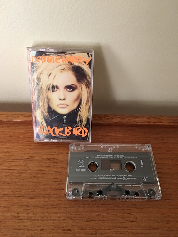 Debbie Harry, Rock Bird Cassette Tape, 1986, Rock Music, New Wave Music, 1980s Debbie Harry / Blondie,  Vintage Audio Cassette Tape, Geffen