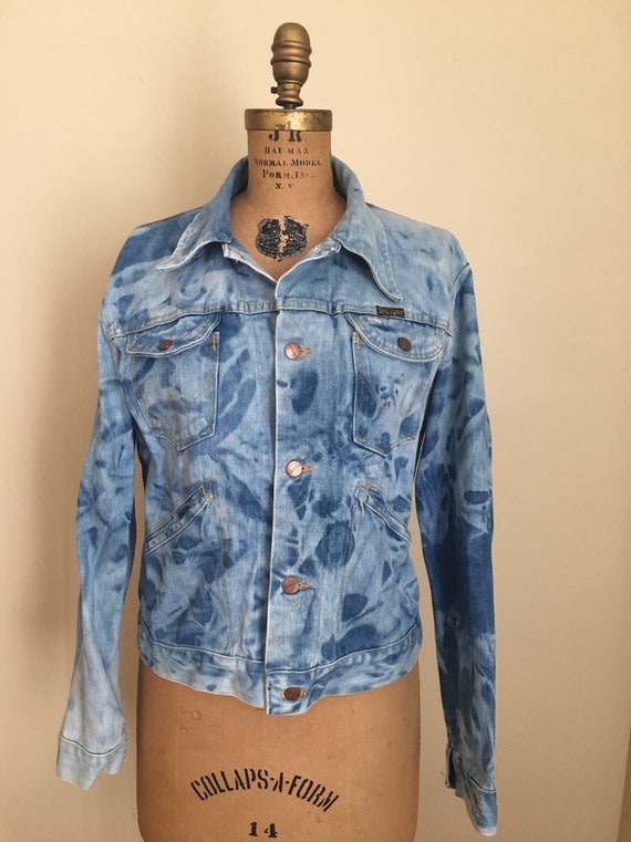 distressed bleached denim jacket