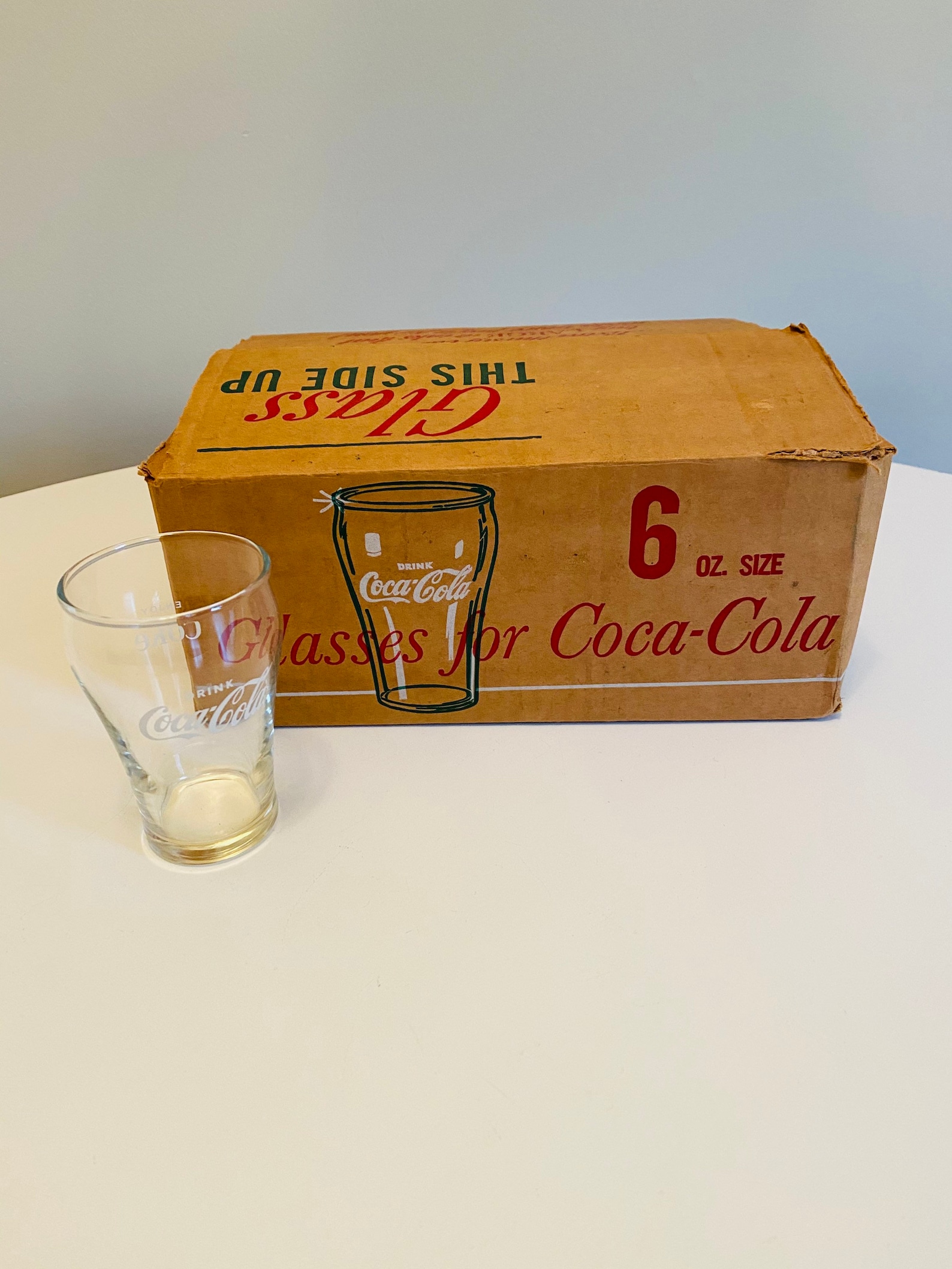 Vintage Libbey Coca Cola Glasses in Original Box, Set of 12, 6 Ounce ...