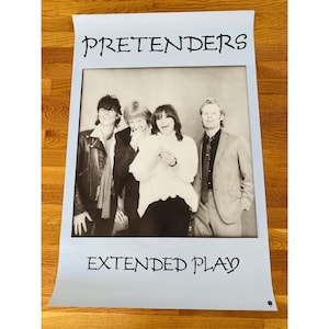 The Pretenders, Extended Play, 1981, Record Store, Promotional Poster, RARE, 35x23, Pretenders Poster, 80s Music Poster