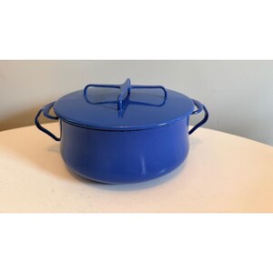 Vintage Dansk Kobenstyle 3 Qt Blue Enameled Pan Dutch Oven Made in