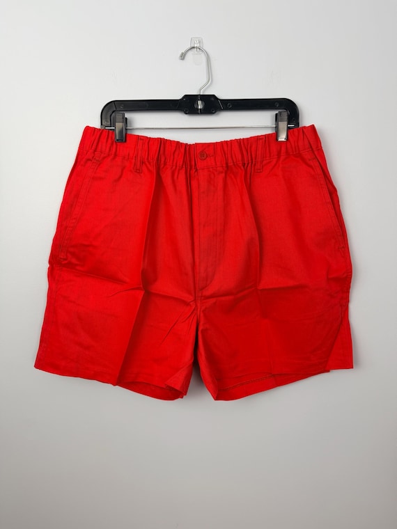 80s Deadstock LL Bean Cotton Twill Mens Shorts Size 42, Red Dad Shorts
