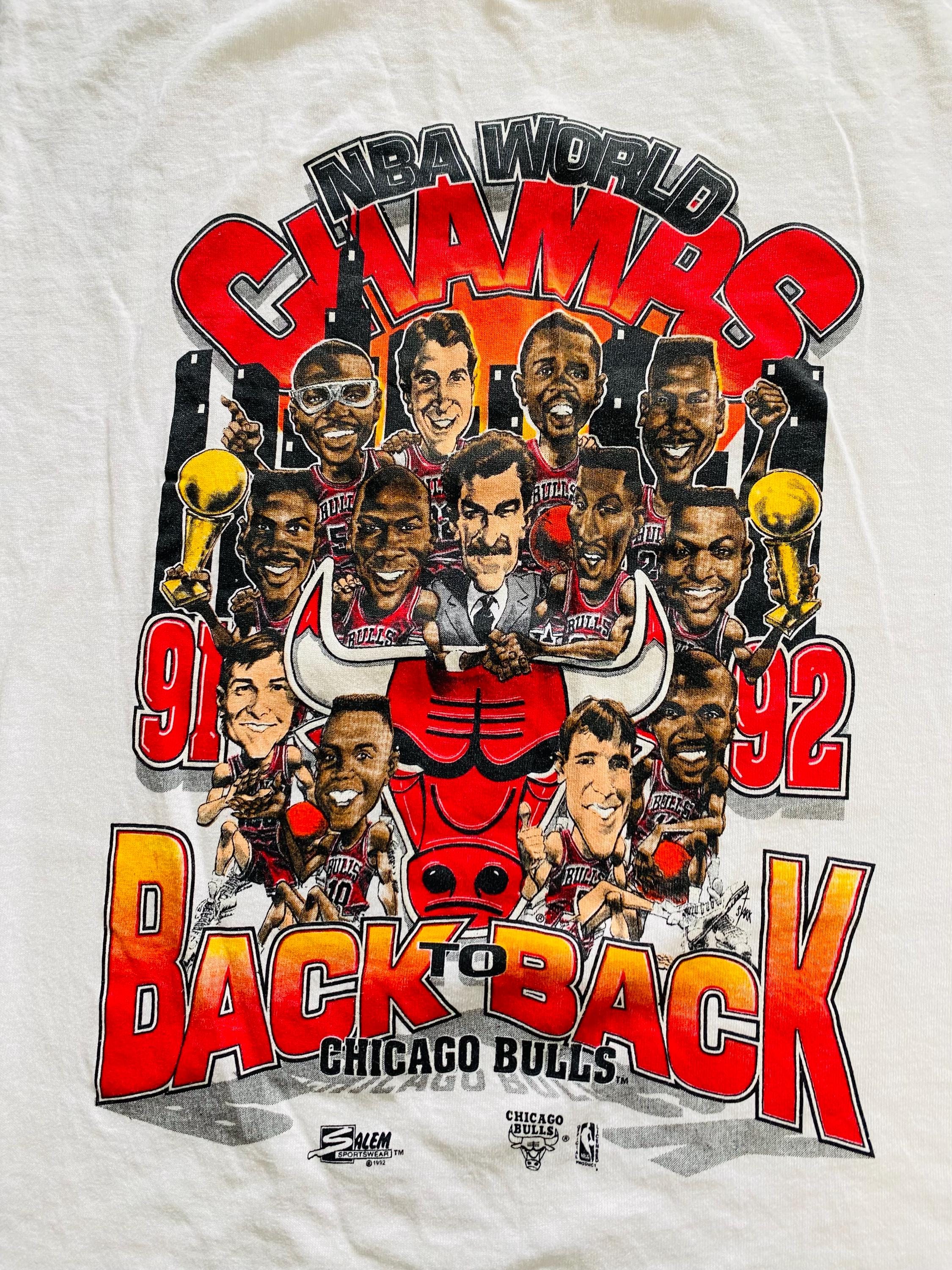 Vintage Chicago Bulls Caricature T-shirt, Youth 14/16, NBA World