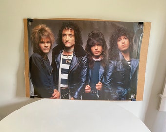 Vintage Quiet Riot Poster, New Old Stock, Original Quiet Riot 1980s Poster, 1980s Heavy Metal Souvenir, 80s Rock Poster