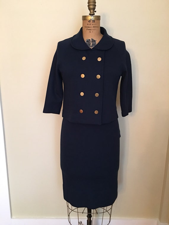 Vintage Military Inspired Women's Wool Suit, Cata… - image 1