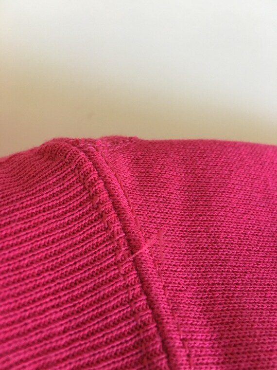 Vintage Flower Applique Raglan Sweatshirt, Pink S… - image 10
