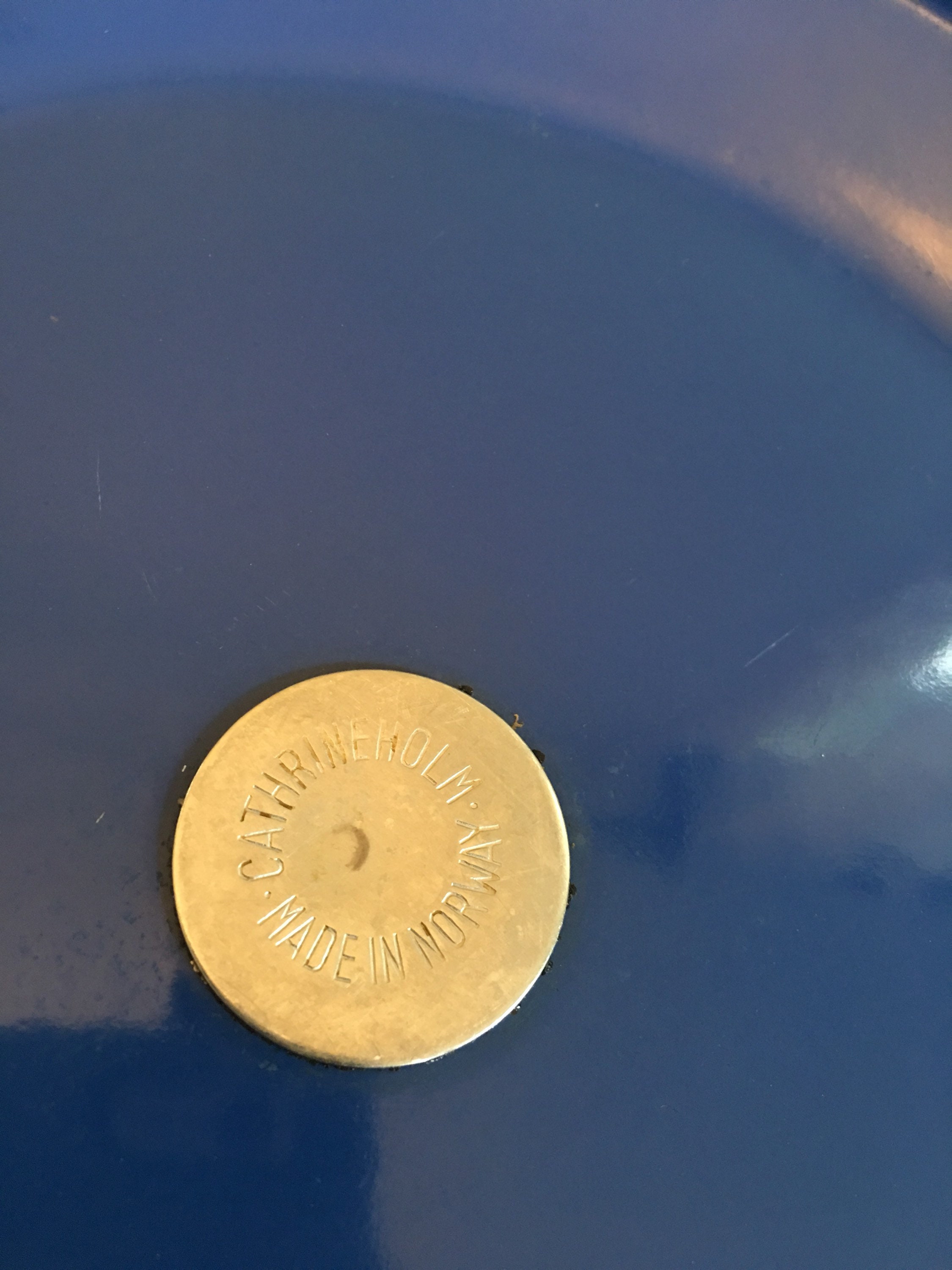 ヴィンテージ キャサリンホルム ノルウェー スキレット、ブルー