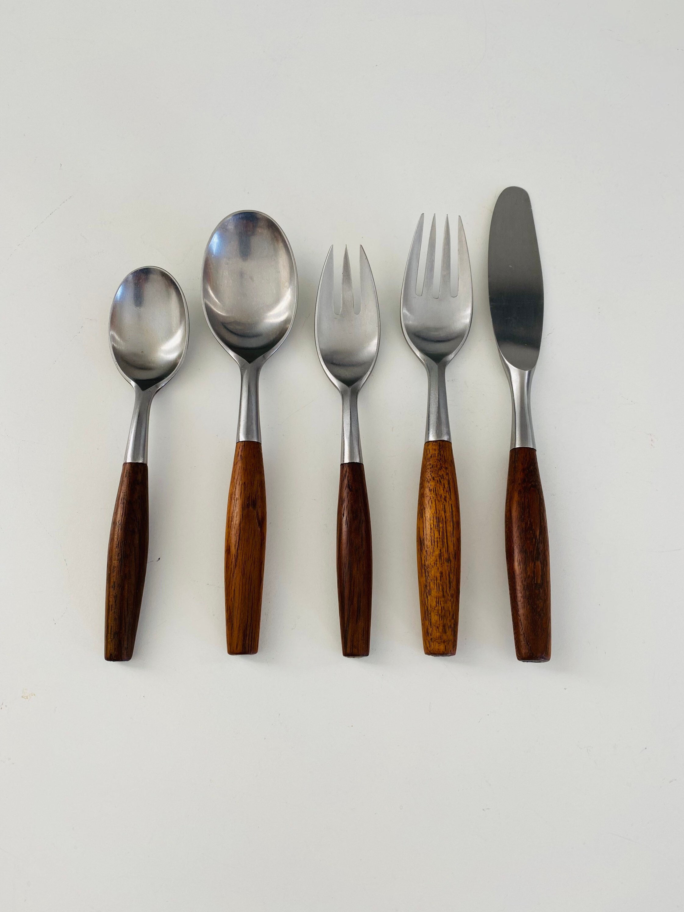 Vintage Dansk Fjord Flatware, Service for 1, 5 Piece Set
