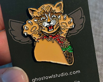 Taco Cat Enamel Pin