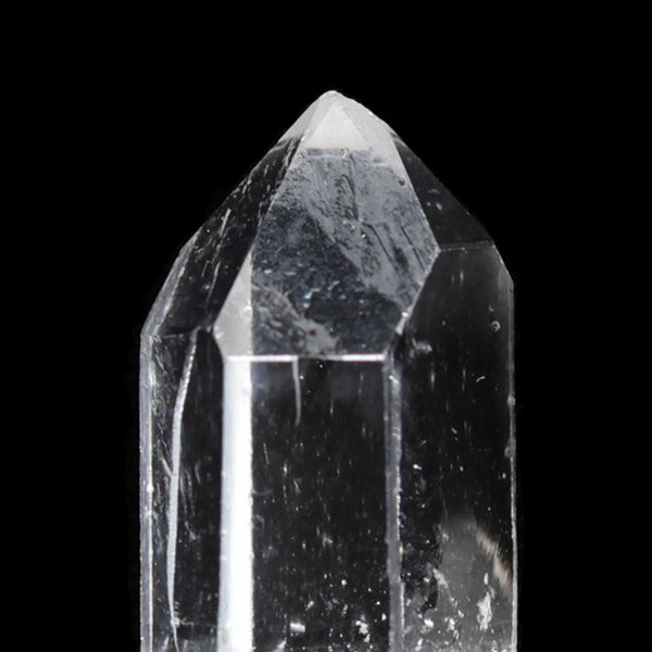 Starbrary Quartz Crystal Point, Unique Markings, Bright Quartz, Pendant, Mineral, Raw, Natural, Water Clear, Ice, Stone, High Quality