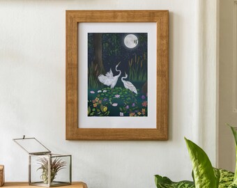 Under the Moonlight Print: Signed with Mat (11x14)