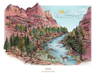 Zion National Park Print (11x14)
