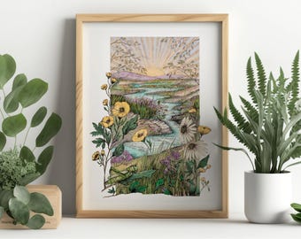 Sunrise Landscape Art