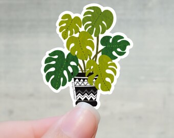 Monstera Plant Sticker: Vinyl Decal for Laptop, Water Bottle