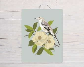 MOCKING BIRD Greeting card, Blank  card, Mocking bird card, Any occasion card with kraft envelope, Happy Birthday card