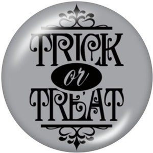 Trick or Treat 20mm Halloween Glass Snap