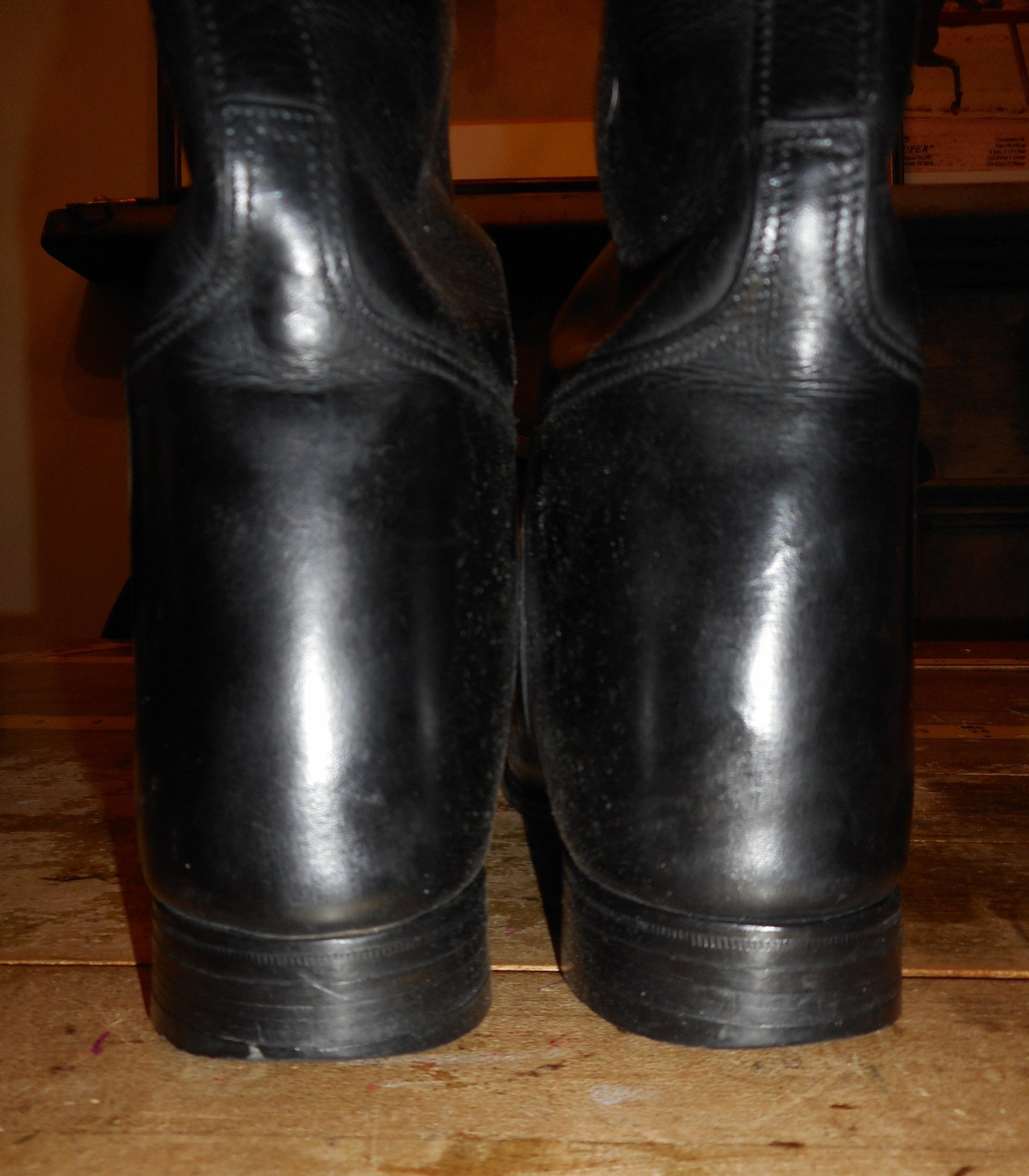 Bottes d'équitation marron Cole Haan vintage, bottes en cuir épais
