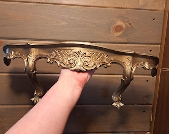 Vintage Italian Florentine wall sconce shelf