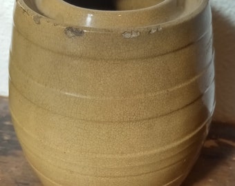 19th Century Yelloware Canning Jar.