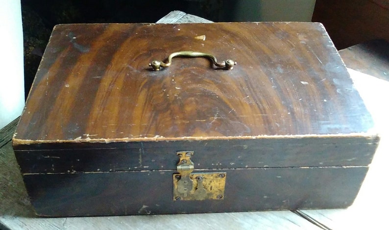 1830 Grain Painted Document Box.