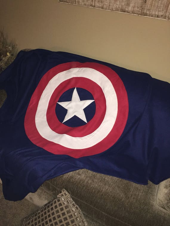 Capitán América Capitán América Manta Capa Única | Etsy México