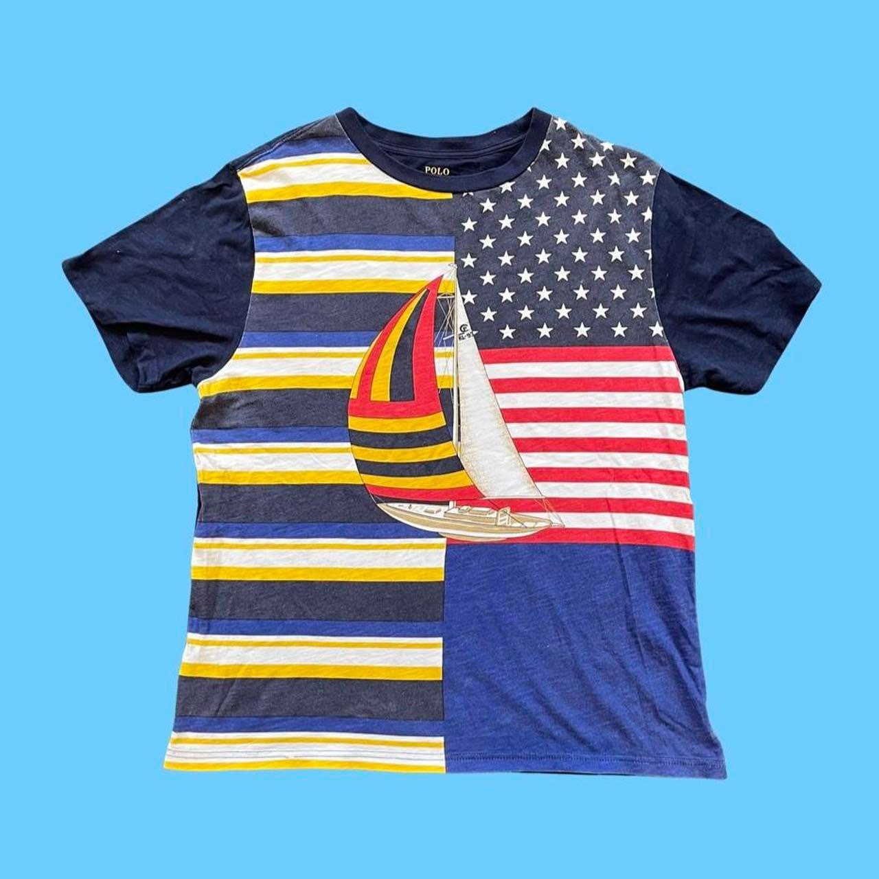 Rarepolo Ralph Lauren Sailing Flags Colourblock T Shirt - Etsy