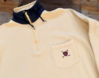 Jersey vintage de mujer Polo Sport Ralph Lauren con cremallera de un cuarto