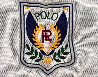 Vintage Rare OG Polo Ralph Lauren Uni Crest Knitted Wool