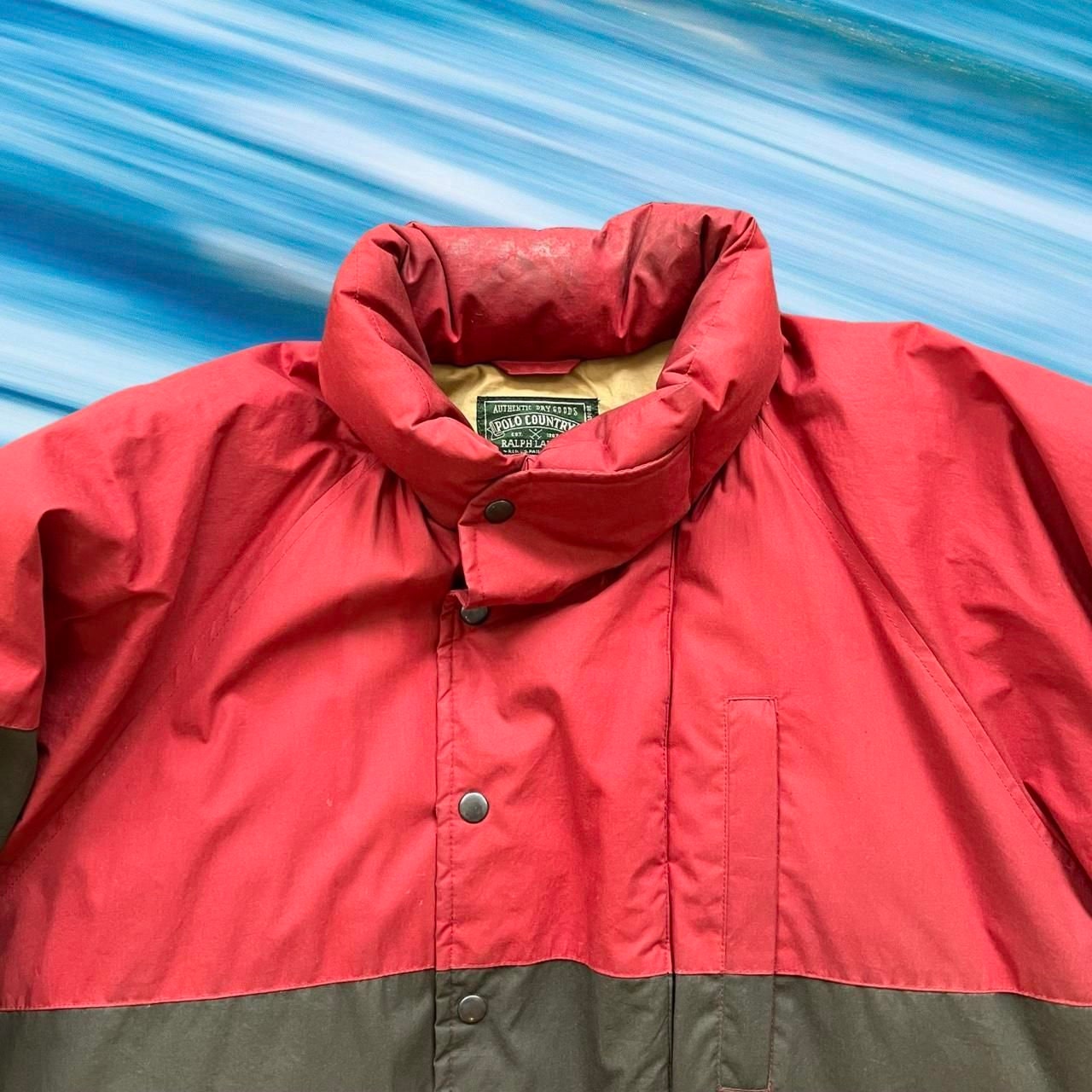 90s POLO COUNTRY RED LINE DOWN JACKET