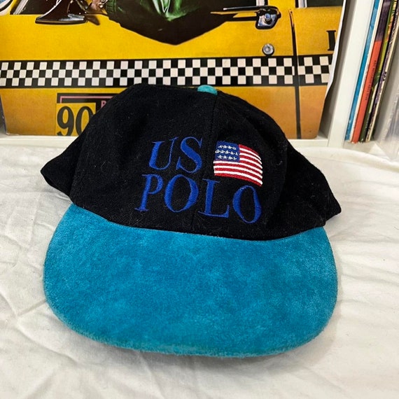 Vintage Polo Ralph Lauren US POLO Two Tone Cap Flag 90s